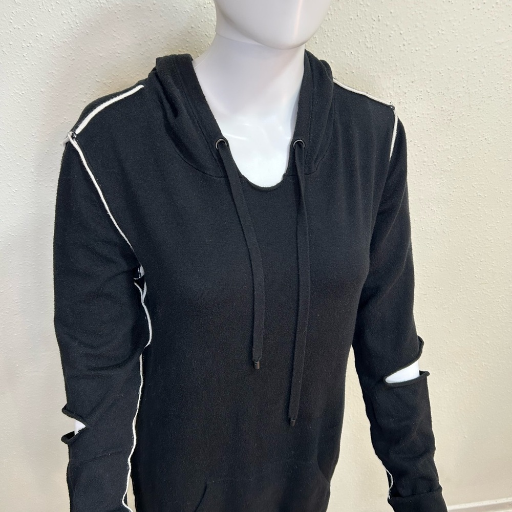 Philanthropy Black Long Sleeve Hoodie Dress - Picture 2 of 11